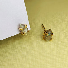 Load image into Gallery viewer, Studs of Hope - Gold Labradorite Droplet Stud Earrings