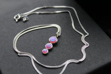 Load image into Gallery viewer, Pink Opal Trio Necklace