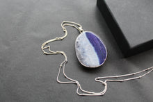 Load image into Gallery viewer, Purple Agate Crystal Long Length Necklace
