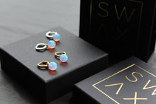 Load image into Gallery viewer, Sea Opal Hoops