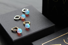 Load image into Gallery viewer, Sea Opal Hoops