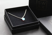 Load image into Gallery viewer, Sea Opal on Silver Chunky Chain
