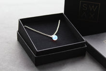 Load image into Gallery viewer, Sea Opal on Silver Chunky Chain