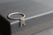 Load image into Gallery viewer, Silver Angel Wings Charm Ring