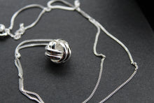 Load image into Gallery viewer, Silver Knot Necklace