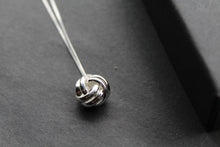 Load image into Gallery viewer, Silver Knot Necklace