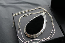 Load image into Gallery viewer, Black Agate Crystal Long Length Necklace