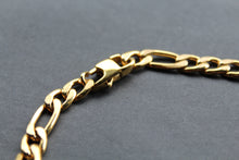 Load image into Gallery viewer, Steel Figaro Chain with Yellow Gold IP