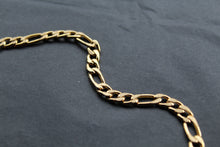 Load image into Gallery viewer, Steel Figaro Chain with Yellow Gold IP