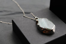 Load image into Gallery viewer, Sterling Silver Green Agate Crystal Long Length Necklace