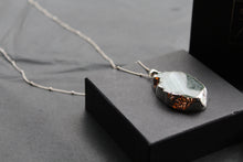 Load image into Gallery viewer, Sterling Silver Green Agate Crystal Long Length Necklace