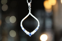 Load image into Gallery viewer, Tanzanite CZ Loop Pendant 16" Chain
