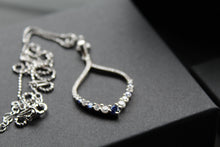 Load image into Gallery viewer, Tanzanite CZ Loop Pendant 16" Chain
