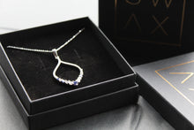 Load image into Gallery viewer, Tanzanite CZ Loop Pendant 16" Chain
