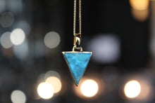 Load image into Gallery viewer, Triangle Turquoise Pendant and Chain