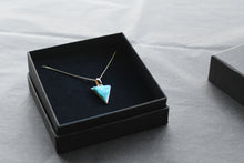 Load image into Gallery viewer, Triangle Turquoise Pendant and Chain