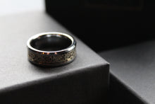 Load image into Gallery viewer, Tungsten Carbide Ring with Gold IP Celtic Inlay