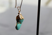 Load image into Gallery viewer, Turquoise Kidney Stone Dropper Earrings