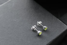 Load image into Gallery viewer, Yellow Topaz Silver Studs