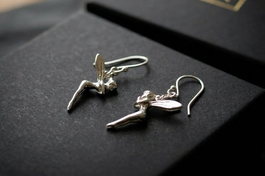 Silver fairy earrings