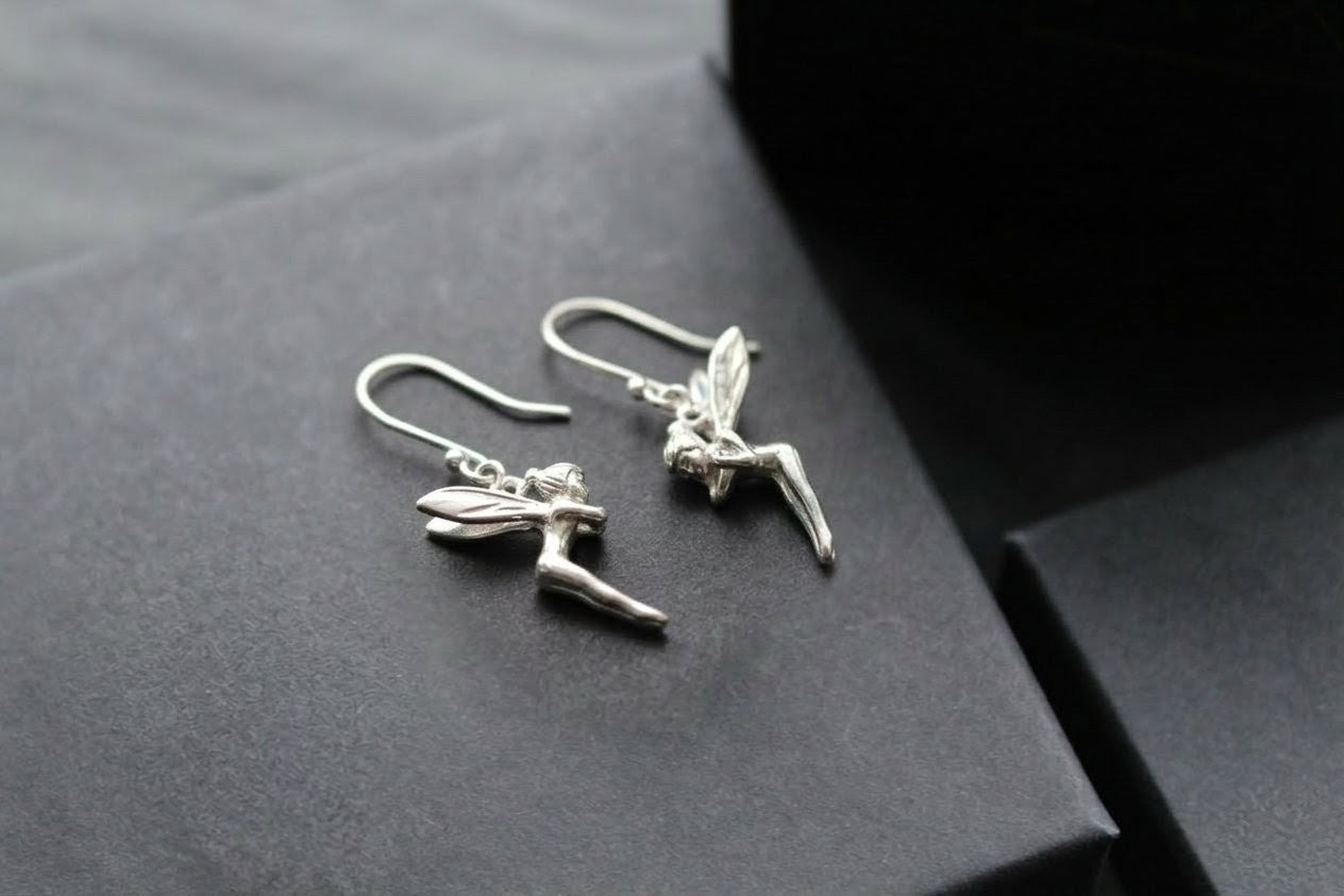 Silver fairy earrings