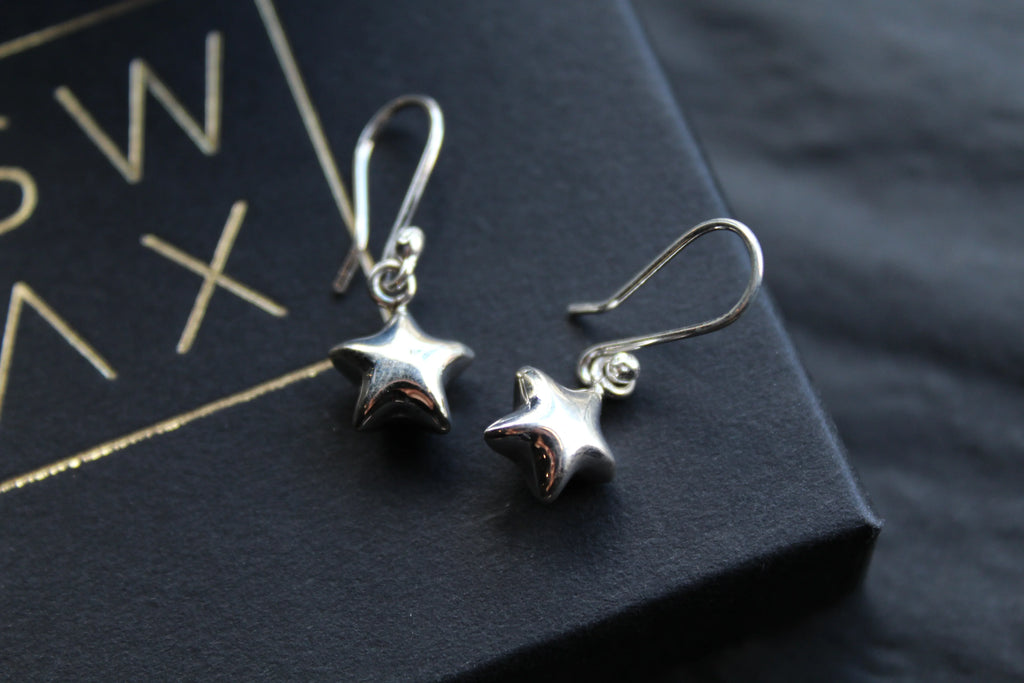 3D Star Drops - Swax Jewellery Barmouth