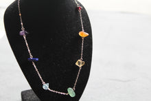 Load image into Gallery viewer, 7 Chakra Raw Stone Crystal Necklace
