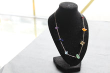 Load image into Gallery viewer, 7 Chakra Raw Stone Crystal Necklace
