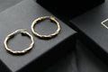 9ct Gold 30mm Twist Creole Hoops - Swax Jewellery Barmouth
