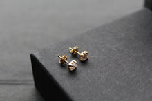 Load image into Gallery viewer, 9ct Gold Clear CZ Studs
