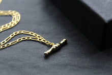 Load image into Gallery viewer, 9ct Gold Figaro Albert T- Bar Necklace
