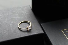 Load image into Gallery viewer, 9ct Gold Rectangle Solitaire Ring
