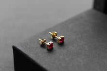 Load image into Gallery viewer, 9ct Gold Ruby Red Studs
