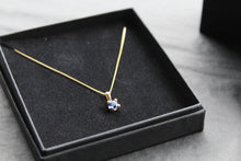 Load image into Gallery viewer, 9ct Gold Sapphire Blue Pendant and Chain
