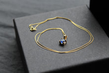 Load image into Gallery viewer, 9ct Gold Sapphire Blue Pendant and Chain
