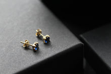 Load image into Gallery viewer, 9ct Gold Sapphire Blue Studs
