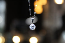 Load image into Gallery viewer, 9ct White Gold Cubic Zirconia Pendant and Chain
