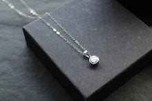 Load image into Gallery viewer, 9ct White Gold Cubic Zirconia Pendant and Chain

