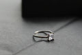 9ct White Gold Princess Cut CZ Ring - Swax Jewellery Barmouth