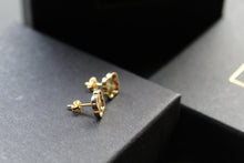 Load image into Gallery viewer, 9ct Yellow Gold Rainbow Petal Stud Earrings
