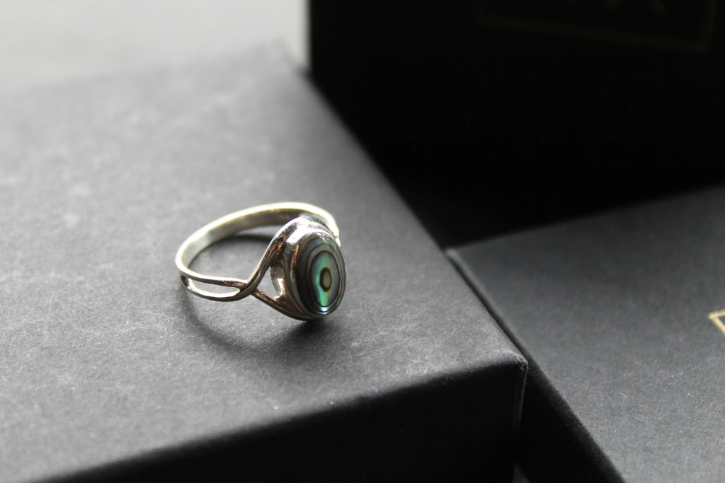 Abalone Oval Cab Ring - Swax Jewellery Barmouth