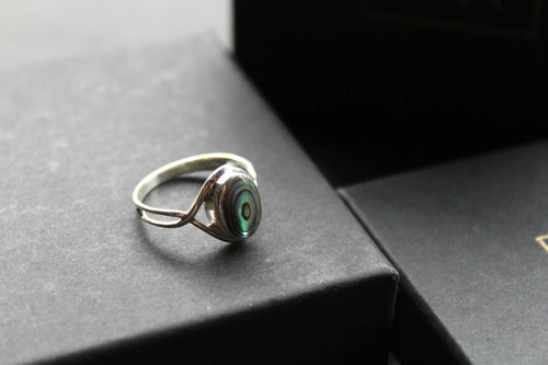 Abalone Oval Cab Ring - Swax Jewellery Barmouth