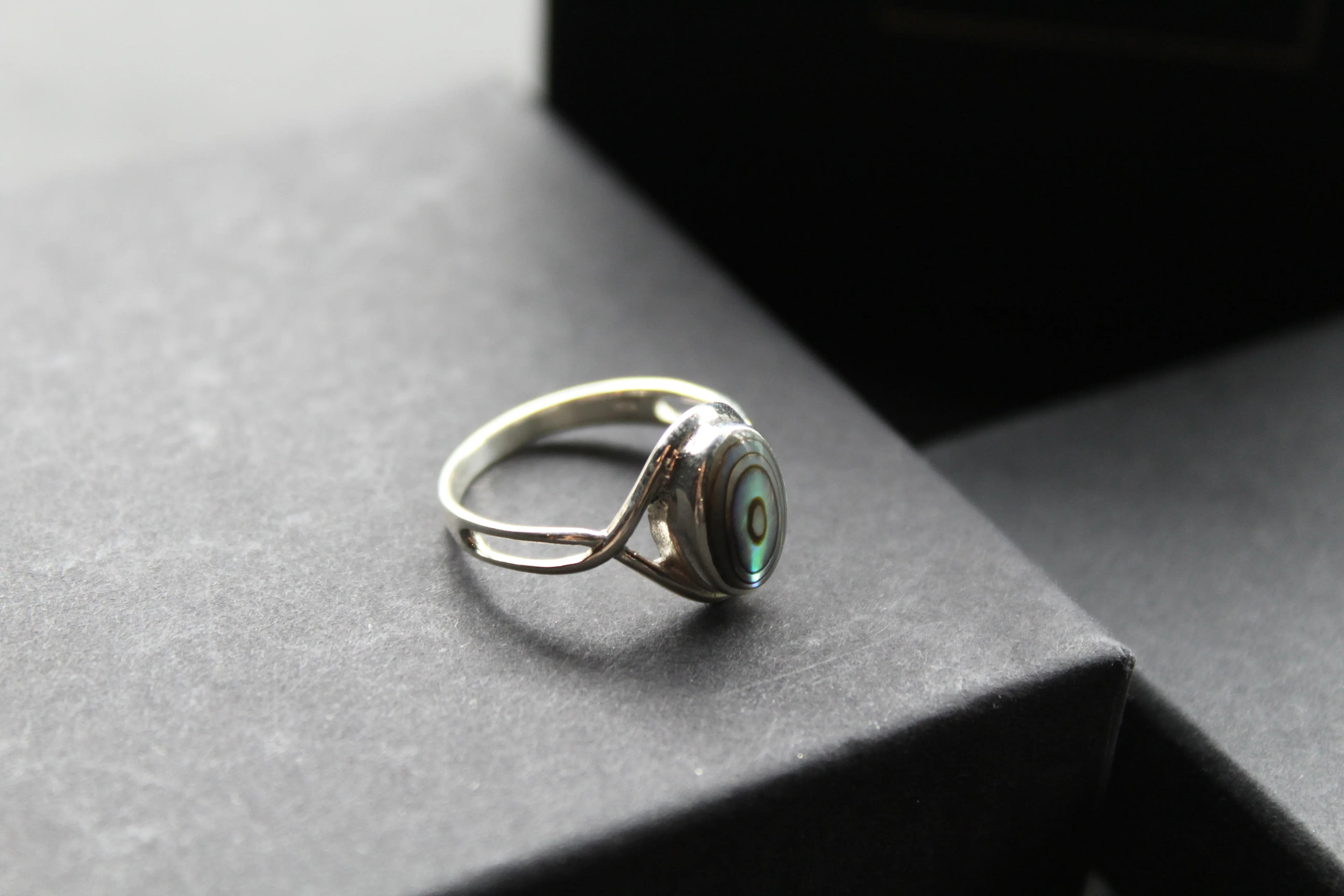 Abalone Oval Cab Ring - Swax Jewellery Barmouth