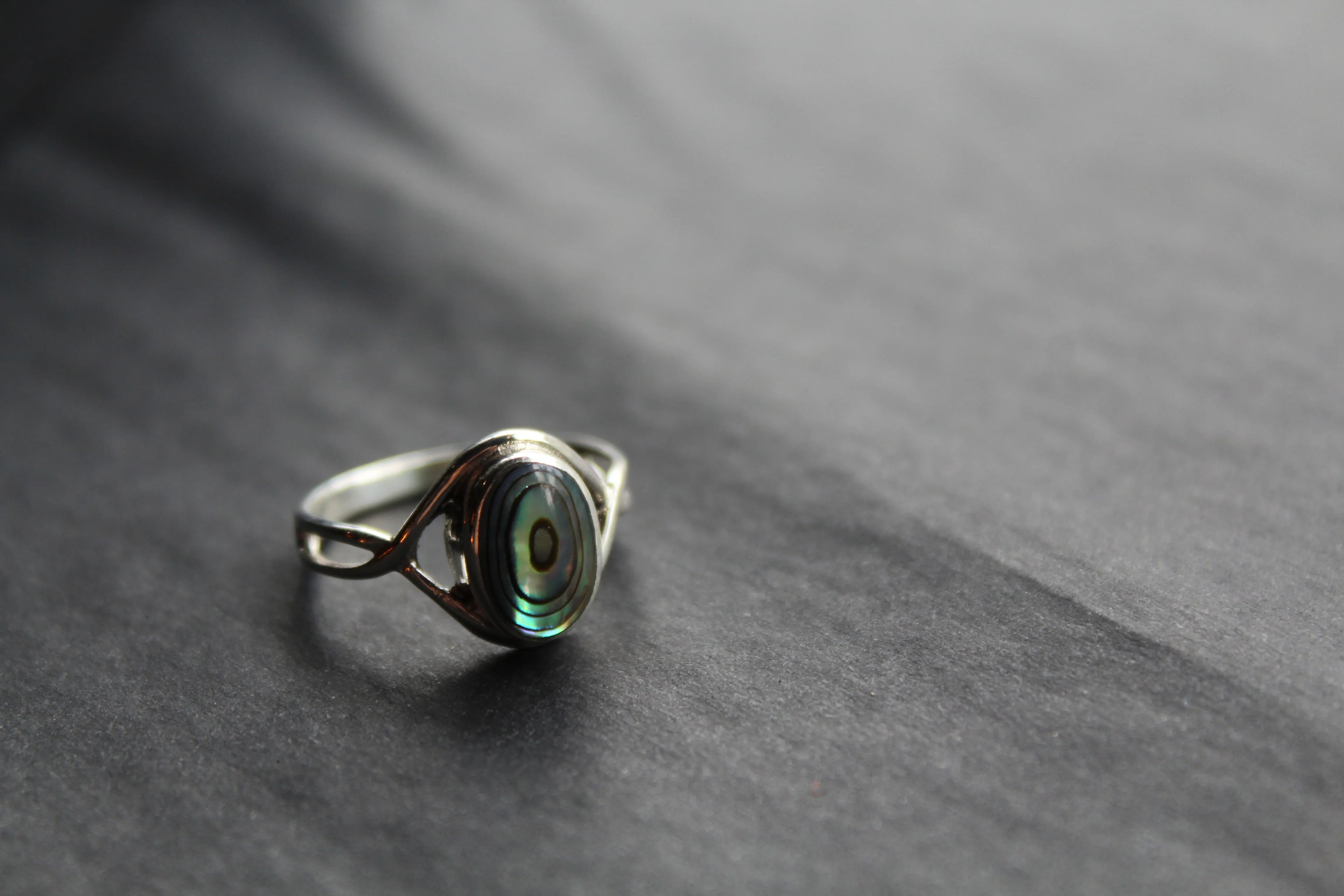 Abalone Oval Cab Ring - Swax Jewellery Barmouth
