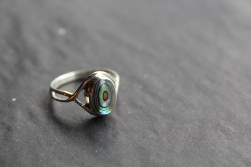 Abalone Oval Cab Ring - Swax Jewellery Barmouth
