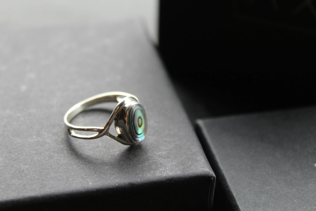 Abalone Oval Cab Ring - Swax Jewellery Barmouth