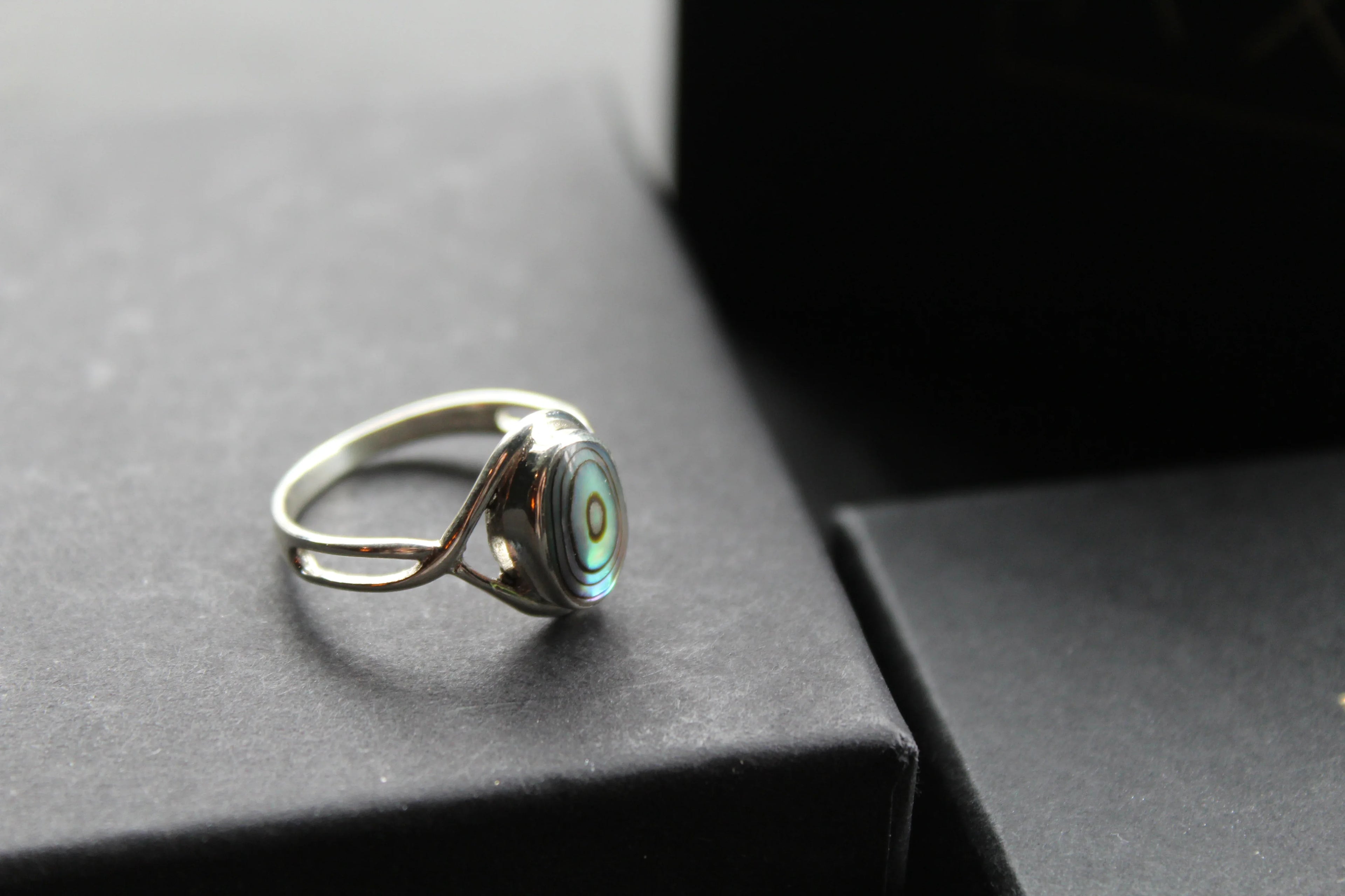Abalone Oval Cab Ring - Swax Jewellery Barmouth