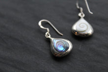 Load image into Gallery viewer, Abalone Shell &amp; Shiva Eye Double Sided Earrings
