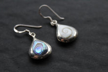 Load image into Gallery viewer, Abalone Shell &amp; Shiva Eye Double Sided Earrings
