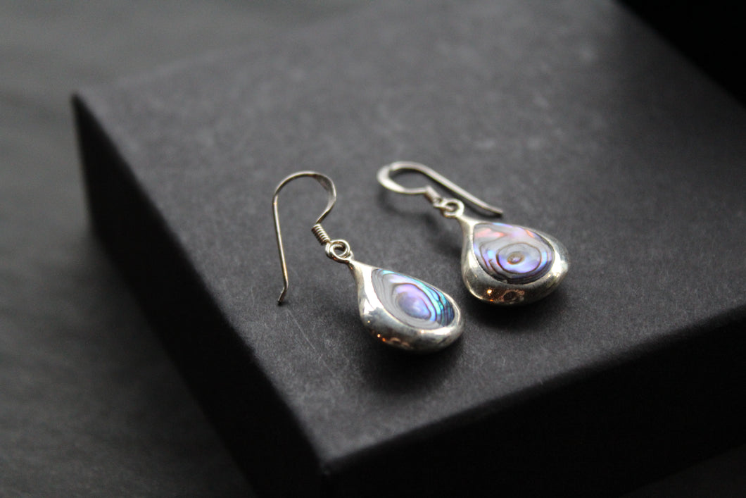 Abalone Shell & Shiva Eye Double Sided Earrings